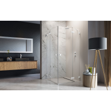 Radaway Essenza Pro White KDD szögletes fehér zuhanykabin 80x90 átlátszó kád, zuhanykabin