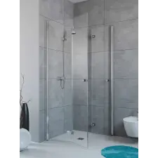 Radaway Fuenta New KDD B szögletes zuhanykabin 100x80 átlátszó kád, zuhanykabin