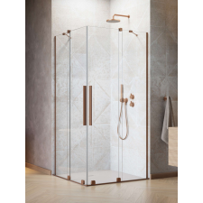 Radaway Furo Brushed Copper KDD szögletes szálcsiszolt réz zuhanykabin 110x100 átlátszó kád, zuhanykabin