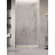Radaway Furo Brushed Gold DWJ szálcsiszolt arany zuhanyajtó 120 átlátszó jobbos kád, zuhanykabin