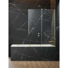 Radaway Furo Brushed Gold PND II szálcsiszolt arany kádparaván 150 átlátszó balos kád, zuhanykabin