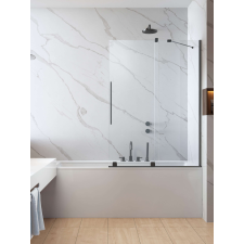 Radaway Furo Brushed GunMetal PND II szálcsiszolt fegyvermetál kádparaván 110 átlátszó balos kád, zuhanykabin