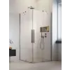 Radaway Furo Brushed Nickel KDD szögletes szálcsiszolt króm zuhanykabin 100x100 átlátszó