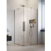 Radaway Furo Brushed Nickel KDD szögletes szálcsiszolt króm zuhanykabin 110x110 átlátszó
