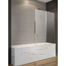 Radaway Furo Gold PND II arany kádparaván 110 átlátszó balos kád, zuhanykabin