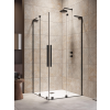Radaway Furo SL Black KDD szögletes fekete zuhanykabin 90x100 átlátszó