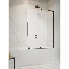 Radaway Furo SL Black PND II fekete kádparaván 110 átlátszó jobbos kád, zuhanykabin