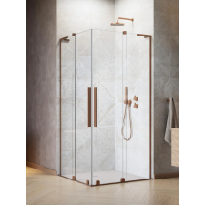 Radaway Furo SL Brushed Copper KDD szögletes szálcsiszolt réz zuhanykabin 80x90 átlátszó kád, zuhanykabin