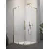 Radaway Furo SL Brushed Gold KDD szögletes szálcsiszolt arany zuhanykabin 100x100 átlátszó