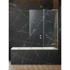 Radaway Furo SL Brushed Gold PND II szálcsiszolt arany kádparaván 120 átlátszó jobbos kád, zuhanykabin