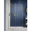 Radaway Furo SL Brushed Gold Walk-in szálcsiszolt arany zuhanyfal 110 átlátszó balos