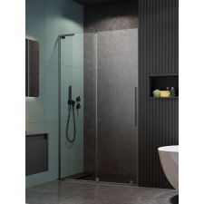 Radaway Furo SL Brushed Gunmetal DWJ szálcsiszolt fegyvermetál zuhanyajtó 110 átlátszó balos kád, zuhanykabin