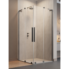 Radaway Furo SL Brushed Gunmetal KDD szögletes szálcsiszolt fegyvermetál zuhanykabin 120x110 átlátszó kád, zuhanykabin