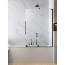 Radaway Furo SL Brushed GunMetal PND II szálcsiszolt fegyvermetál kádparaván 110 átlátszó balos kád, zuhanykabin