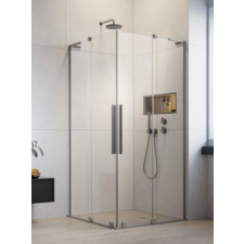 Radaway Furo SL Brushed Nickel KDD szögletes szálcsiszolt króm zuhanykabin 120B+100J kád, zuhanykabin