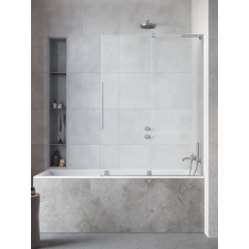 Radaway Furo SL Brushed Nickel PND II szálcsiszolt króm kádparaván 120 átlátszó jobbos kád, zuhanykabin