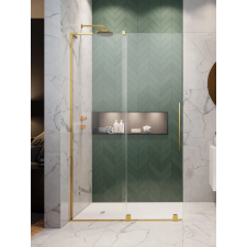Radaway Furo SL Gold Walk-in arany zuhanyfal 110 átlátszó balos kád, zuhanykabin