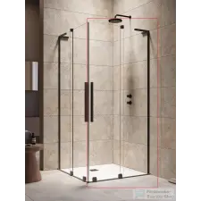 Radaway Furo SL KDD 100J zuhanykabin jobbos zuhanyajtó, fekete 10305100-54-01R kád, zuhanykabin