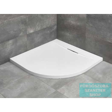 Radaway Giaros A 90x90 íves műmárvány zuhanytálca lábbal és 5SL1 zuhanyszifonnal MKGA9090-03 kád, zuhanykabin