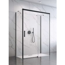 Radaway Idea Black KDJ+S szögletes fekete zuhanykabin 140J+80 kád, zuhanykabin