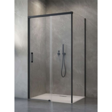 Radaway Idea Black KDS szögletes fekete zuhanykabin 160B+110 kád, zuhanykabin