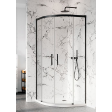  Radaway Idea Black PDD íves 80x120 fekete zuhanykabin kád, zuhanykabin