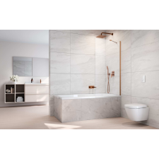 Radaway Idea Brushed Copper PNJ II szálcsiszolt réz kádparaván 80 átlátszó kád, zuhanykabin