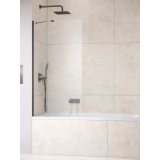 Radaway Idea Brushed GunMetal PNJ II szálcsiszolt fegyvermetál kádparaván 100 átlátszó kád, zuhanykabin