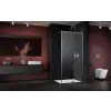 Radaway Modo F II Brushed Nickel Walk-in szálcsiszolt króm zuhanyfal 80 átlátszó