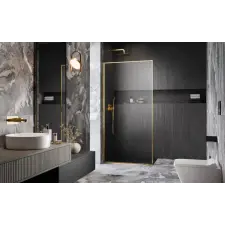 Radaway Modo F II Gold Walk-in arany zuhanyfal? 150 átlátszó kád, zuhanykabin