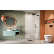 Radaway Modo F SL II Black Walk-in fekete zuhanyfal 65B kád, zuhanykabin