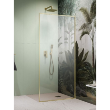 Radaway Modo F SL II Brushed Gold Walk-in szálcsiszolt arany zuhanyfal 90J kád, zuhanykabin