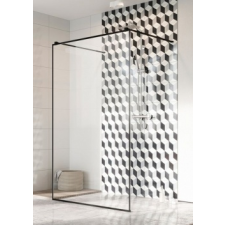 Radaway Modo New Black I Frame walk-in zuhanyfal kád, zuhanykabin