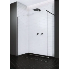 Radaway Modo New Black II 80 zuhanyfal (389084-54-01) kád, zuhanykabin