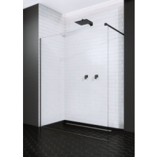 Radaway Modo New Black II walk-in zuhanyfal kád, zuhanykabin