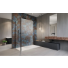 Radaway Modo New Black IV Walk-in fekete zuhanyfal 130x95 átlátszó