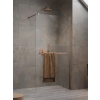 Radaway Modo New Brushed Copper II Walk-in szálcsiszolt réz zuhanyfal 160 törölközőtartóval
