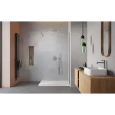 Radaway Modo New Brushed Nickel II Walk-in szálcsiszolt króm zuhanyfal 70 átlátszó kád, zuhanykabin