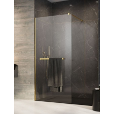 Radaway Modo New Gold II Walk-in arany zuhanyfal 150 törölközőtartóval kád, zuhanykabin