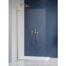 Radaway Modo SL II Brushed Gold Walk-in szálcsiszolt arany zuhanyfal 115B kád, zuhanykabin