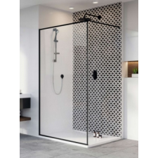 Radaway Modo X Black II Frame Walk-in fekete zuhanyfal 160 kád, zuhanykabin