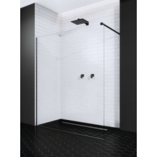 Radaway Modo X Black II Walk-in fekete zuhanyfal 110 kád, zuhanykabin