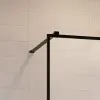 Radaway Modo X Black II Walk-in fekete zuhanyfal 130 átlátszó