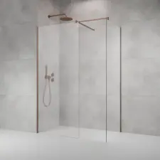 Radaway Modo X Brushed Copper III Walk-in szálcsiszolt réz zuhanyfal 50x50 átlátszó kád, zuhanykabin