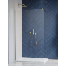 Radaway Modo X Brushed Gold II Walk-in szálcsiszolt arany zuhanyfal 75 átlátszó kád, zuhanykabin