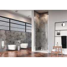 Radaway Nes 8 DWJ I zuhanyajtó 90 átlátszó jobbos kád, zuhanykabin