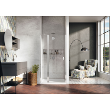 Radaway Nes 8 DWJ II zuhanyajtó 90 átlátszó jobbos kád, zuhanykabin