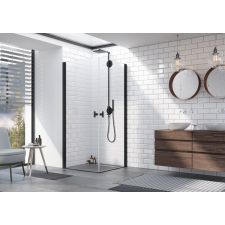 Radaway Nes Black KDD I szögletes fekete zuhanykabin 90x90 átlátszó kád, zuhanykabin