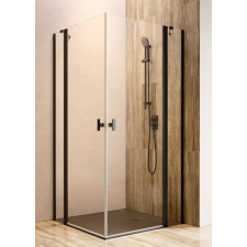  Radaway Nes Black KDD II 90x90cm szögletes fekete zuhanykabin - dupla nyílóajtós kád, zuhanykabin