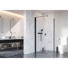 Radaway Nes Black KDJ I szögletes fekete zuhanykabin 100x100 átlátszó jobbos kád, zuhanykabin